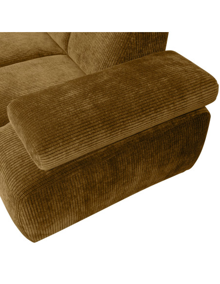 Canapé d'angle gauche Mojo tissu côtelé jaune mielWOOOD by De Eekhoorn