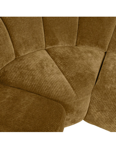 Canapé d'angle gauche Mojo tissu côtelé jaune mielWOOOD by De Eekhoorn