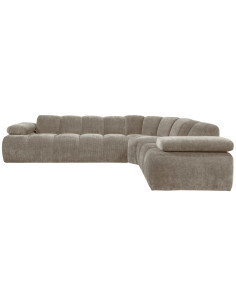 Canapé d'angle droit Mojo tissu côtelé sable foncéWOOOD by De Eekhoorn