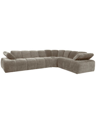 Canapé d'angle droit Mojo tissu côtelé sable foncéWOOOD by De Eekhoorn