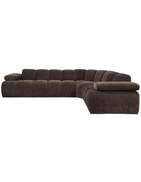 Canapé d'angle droit Mojo tissu côtelé brunWOOOD by De Eekhoorn Canapé d'angle droit Mojo tissu côtelé brunWOOOD by De Eekhoorn