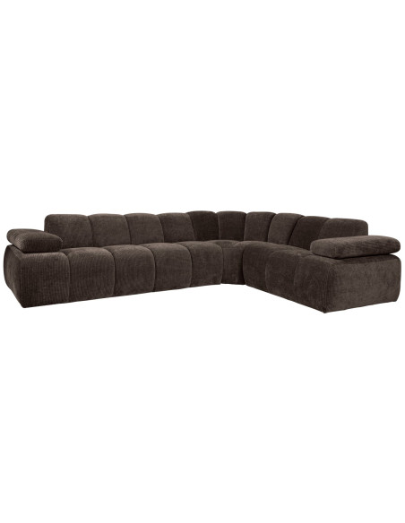 Canapé d'angle droit Mojo tissu côtelé brunWOOOD by De Eekhoorn Canapé d'angle droit Mojo tissu côtelé brunWOOOD by De Eekhoorn