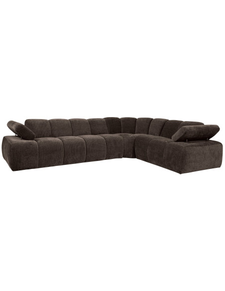 Canapé d'angle droit Mojo tissu côtelé brunWOOOD by De Eekhoorn Canapé d'angle droit Mojo tissu côtelé brunWOOOD by De Eekhoorn