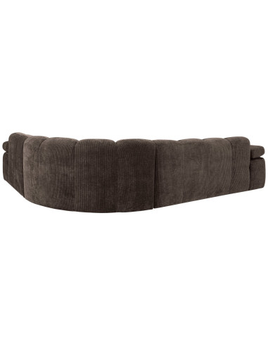 Canapé d'angle droit Mojo tissu côtelé brunWOOOD by De Eekhoorn