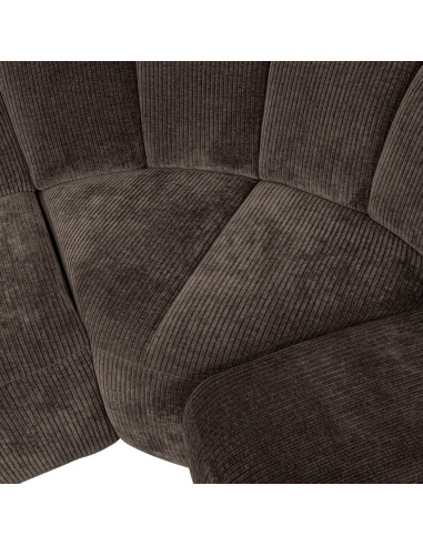 Canapé d'angle droit Mojo tissu côtelé brunWOOOD by De Eekhoorn