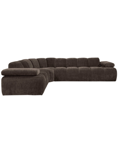 Canapé d'angle gauche Mojo tissu côtelé brunWOOOD by De Eekhoorn Canapé d'angle gauche Mojo tissu côtelé brunWOOOD by De Eekhoorn