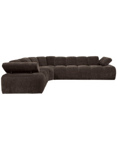 Canapé d'angle gauche Mojo tissu côtelé brunWOOOD by De Eekhoorn 2