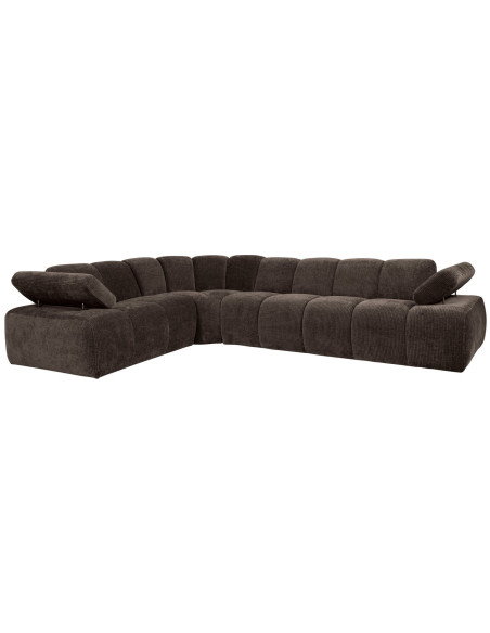 Canapé d'angle gauche Mojo tissu côtelé brunWOOOD by De Eekhoorn Canapé d'angle gauche Mojo tissu côtelé brunWOOOD by De Eekhoorn
