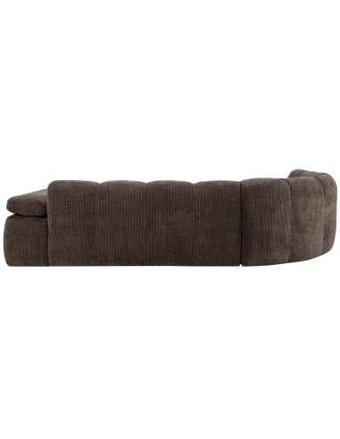 Canapé d'angle gauche Mojo tissu côtelé brunWOOOD by De Eekhoorn