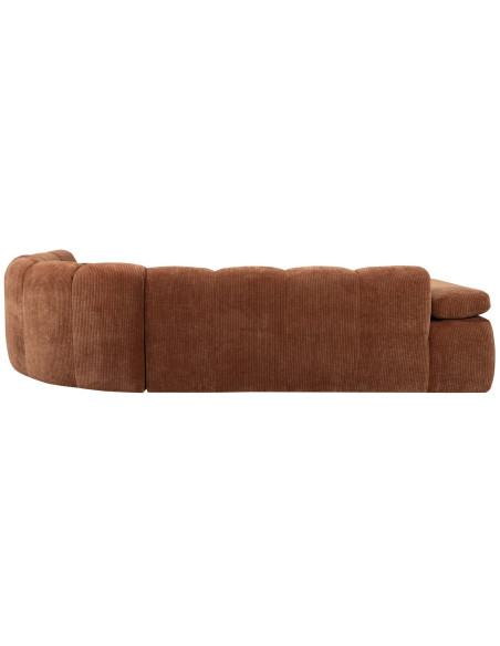 Canapé d'angle droit Mojo tissu côtelé brun rouilleWOOOD by De Eekhoorn Canapé d'angle droit Mojo tissu côtelé brun rouilleWOOOD by De Eekhoorn