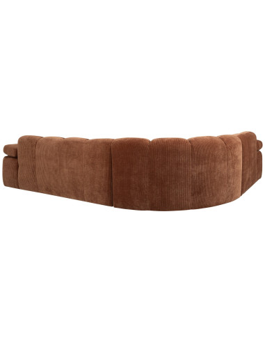 Canapé d'angle gauche Mojo tissu côtelé brun rouilleWOOOD by De Eekhoorn