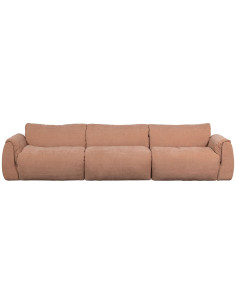 Canapé Baggy 3 places chenille tissé vieux roseWOOOD by De Eekhoorn