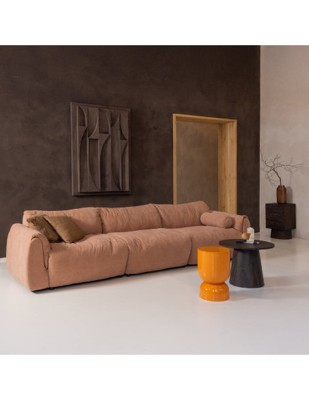 Canapé Baggy 3 places chenille tissé vieux roseWOOOD by De Eekhoorn