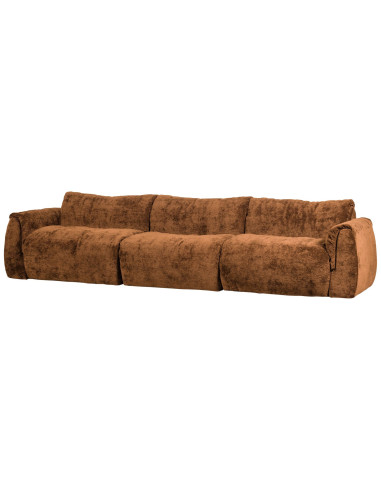Canapé Baggy 3 places 3D chenille brun moyenWOOOD by De Eekhoorn