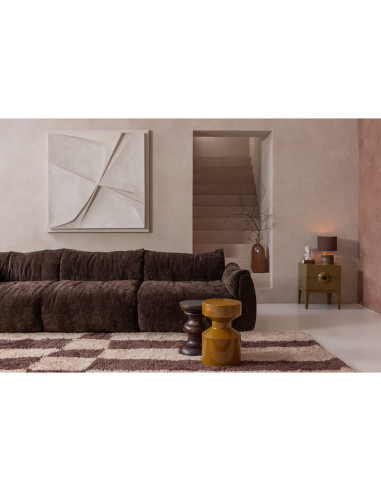 Canapé Baggy 3 places 3D chenille brun foncéWOOOD by De Eekhoorn