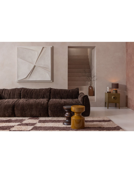 Canapé Baggy 3 places 3D chenille brun foncéWOOOD by De Eekhoorn