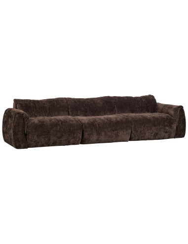 Canapé Baggy 3 places 3D chenille brun foncéWOOOD by De Eekhoorn