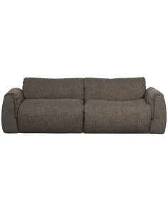 Canapé Baggy 2 Places tissu tissé mélangé gris chaud woood