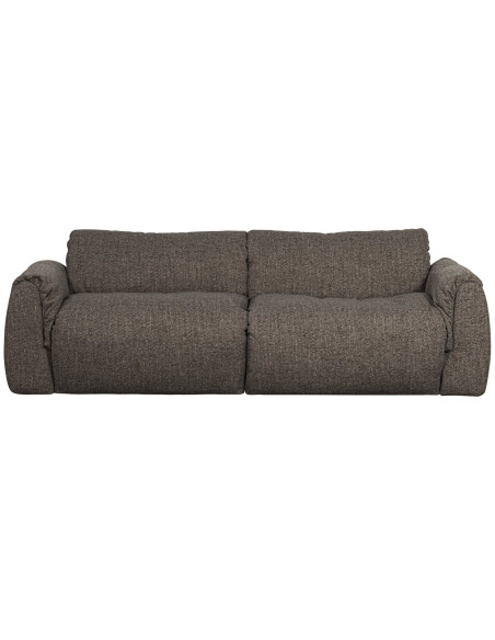 Canapé Baggy 2 Places tissu tissé mélangé gris chaud woood
