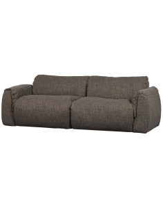 Canapé Baggy 2 Places tissu tissé mélangé gris chaud woood 2