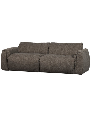 Canapé Baggy 2 Places tissu tissé mélangé gris chaud woood