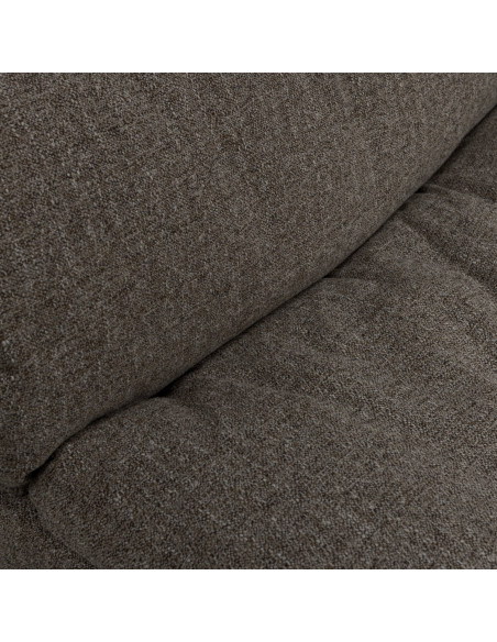 Canapé Baggy 2 Places tissu tissé mélangé gris chaud woood