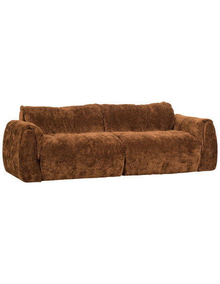 Canapé Baggy 2 Places 3d chenille brun moyen woood