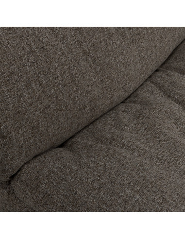 Canapé d'angle gauche Baggy tissu tissé mélangé gris chaud woood