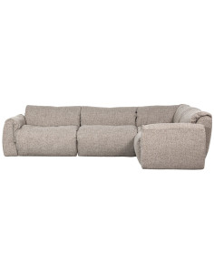 Canapé d'angle droit Baggy tissu tissé mélangé naturel woood