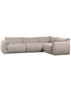 Canapé d'angle droit Baggy tissu tissé mélangé naturel woood 2