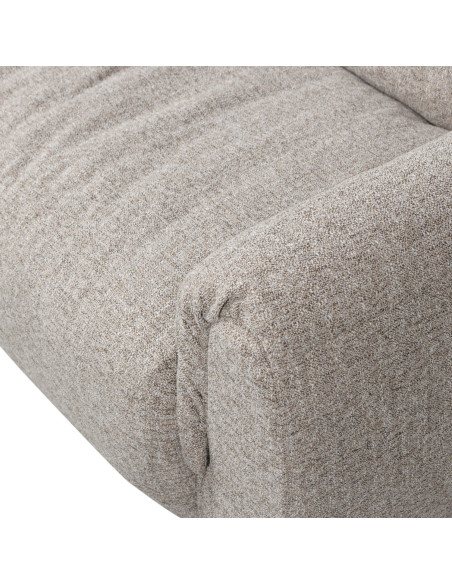 Canapé d'angle droit Baggy tissu tissé mélangé naturel woood Canapé d'angle droit Baggy tissu tissé mélangé naturel woood