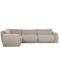Canapé d'angle droit Baggy tissu tissé mélangé naturel woood