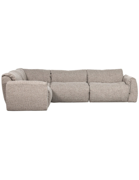 Canapé d'angle droit Baggy tissu tissé mélangé naturel woood Canapé d'angle droit Baggy tissu tissé mélangé naturel woood
