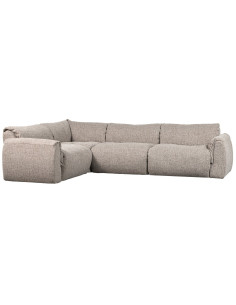 Canapé d'angle droit Baggy tissu tissé mélangé naturel woood 2