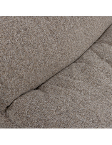 Canapé d'angle droit Baggy tissu tissé mélangé brun woood