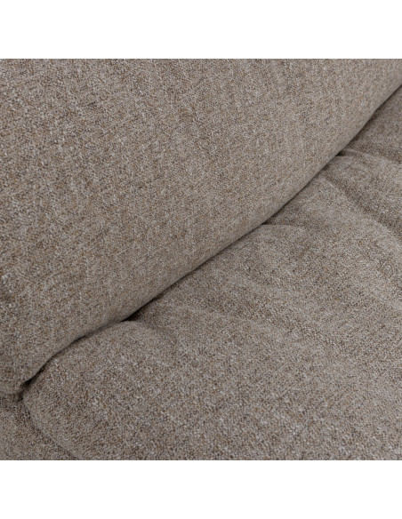 Canapé d'angle droit Baggy tissu tissé mélangé brun woood Canapé d'angle droit Baggy tissu tissé mélangé brun woood