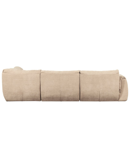 Canapé d'angle droit Baggy chenille tissé sable woood Canapé d'angle droit Baggy chenille tissé sable woood