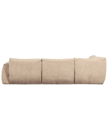 Canapé d'angle gauche Baggy chenille tissé sable woood