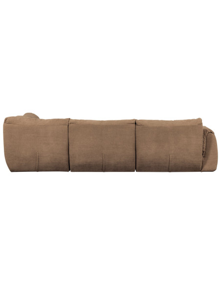 Canapé d'angle droit Baggy chenille tissé brun woood Canapé d'angle droit Baggy chenille tissé brun woood