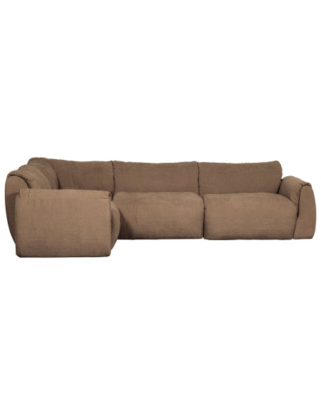 Canapé d'angle gauche Baggy chenille tissé brun woood Canapé d'angle gauche Baggy chenille tissé brun woood