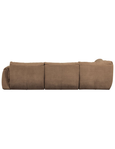 Canapé d'angle gauche Baggy chenille tissé brun woood