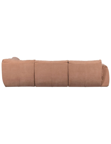 Canapé d'angle droit Baggy chenille tissé vieux rose woood Canapé d'angle droit Baggy chenille tissé vieux rose woood