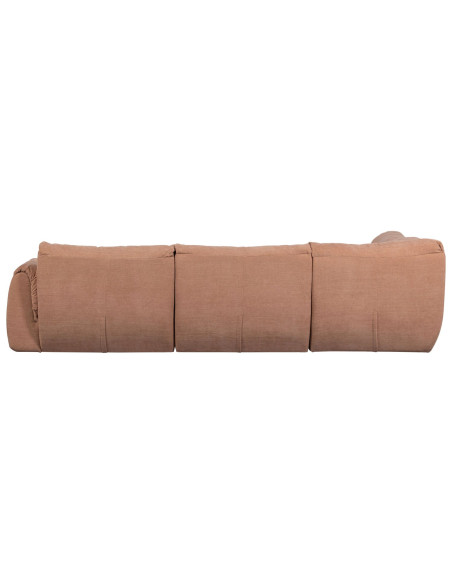 Canapé d'angle gauche Baggy chenille tissé vieux rose woood Canapé d'angle gauche Baggy chenille tissé vieux rose woood