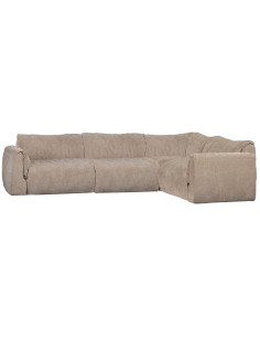 Canapé d'angle droit Baggy 3D chenille sable woood