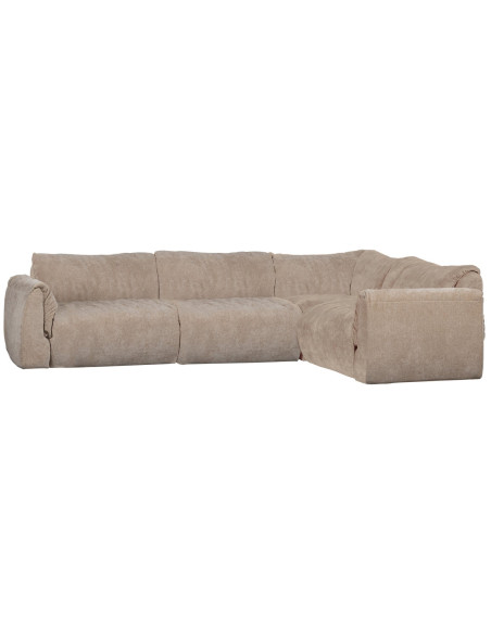 Canapé d'angle droit Baggy 3D chenille sable woood Canapé d'angle droit Baggy 3D chenille sable woood