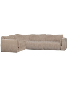 Canapé d'angle gauche Baggy 3D chenille sable woood