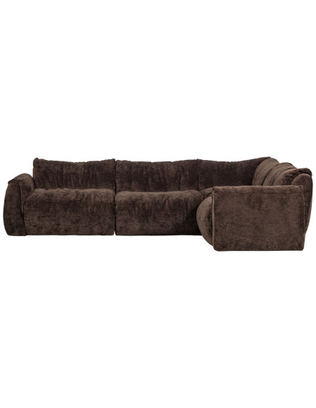Canapé d'angle droit Baggy 3D chenille brun woood Canapé d'angle droit Baggy 3D chenille brun woood