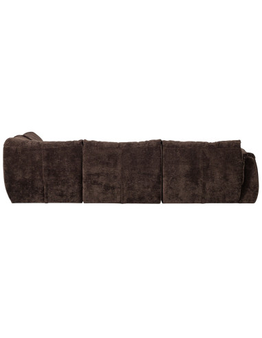 Canapé d'angle droit Baggy 3D chenille brun woood