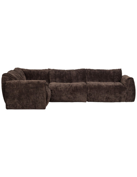 Canapé d'angle gauche Baggy 3D chenille brun woood Canapé d'angle gauche Baggy 3D chenille brun woood