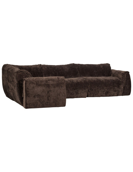 Canapé d'angle gauche Baggy 3D chenille brun woood Canapé d'angle gauche Baggy 3D chenille brun woood